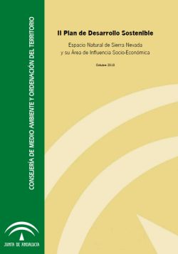 Portada del II Plan de Desarrollo Sostenible del Espacio Natural de Sierra Nevada y su área de influencia socio-económica.