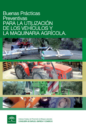 Portada con imágenes de diferentes tractores y maquinaria agrícola en el campo