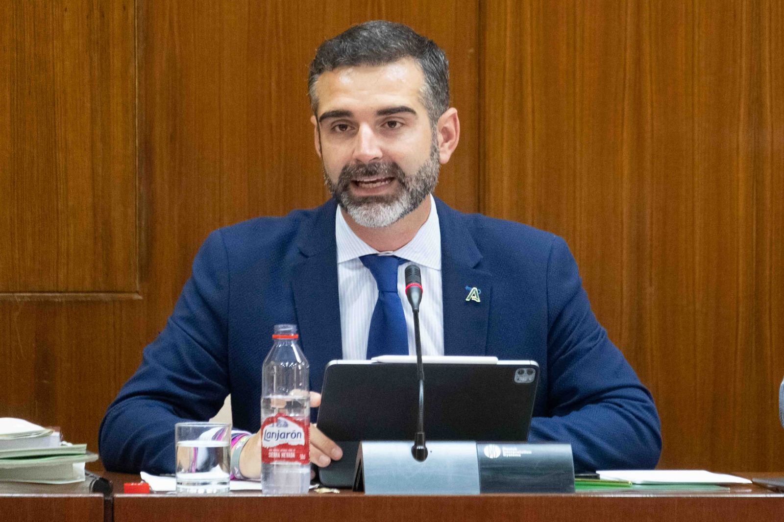 El consejero Ramón Fernández-Pacheco durante su intervención.