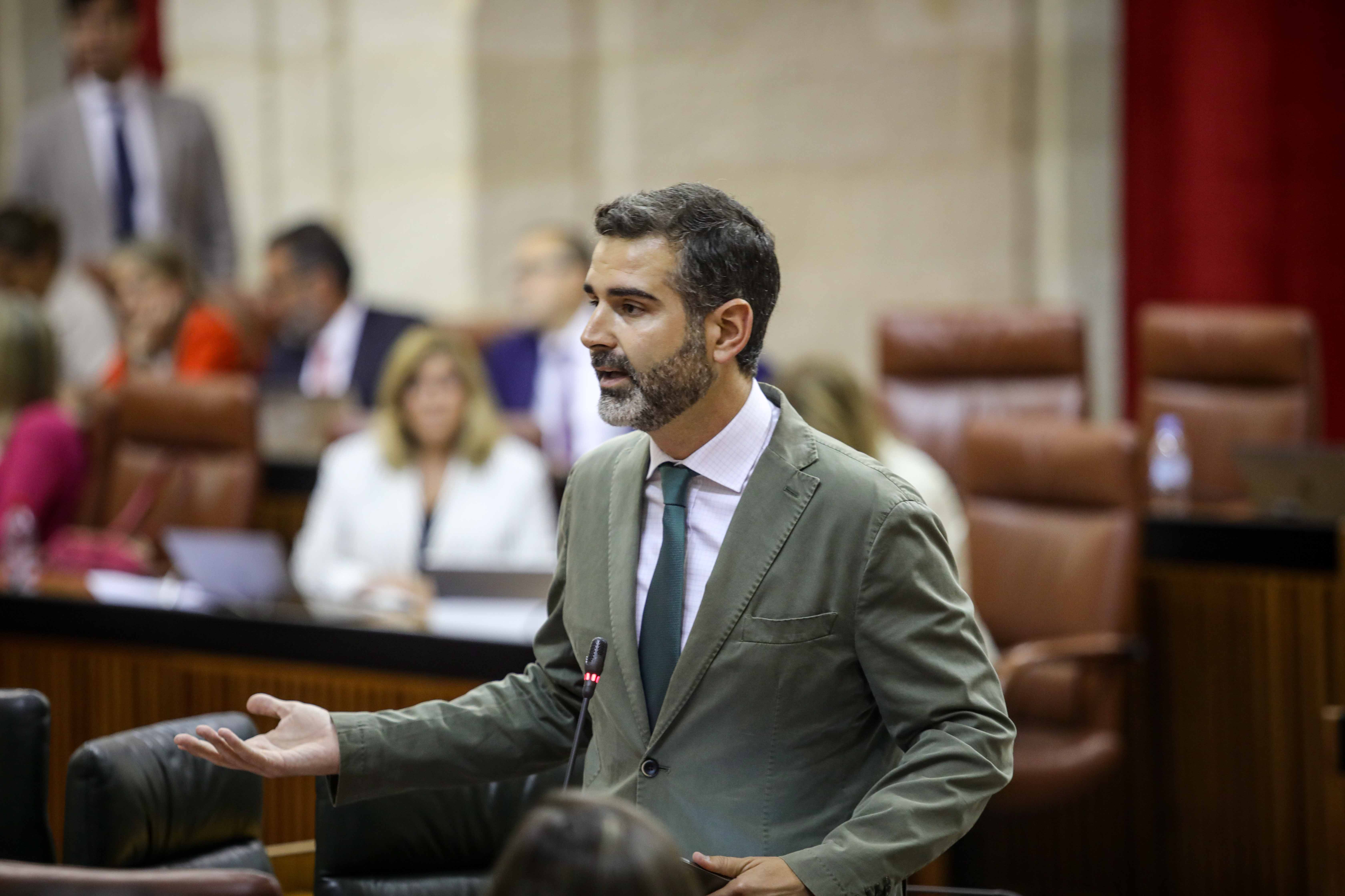 Ramón Fernández-Pacheco durante su intervención en el Parlamento.