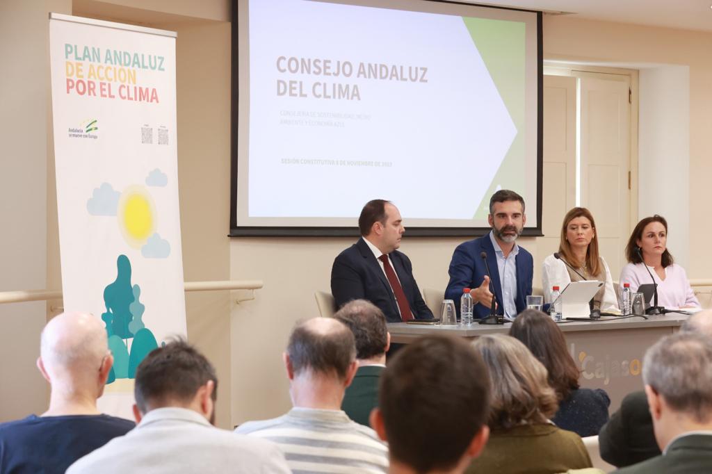 El consejero Ramón Fernández-Pacheco en el Consejo Andaluz del Clima.