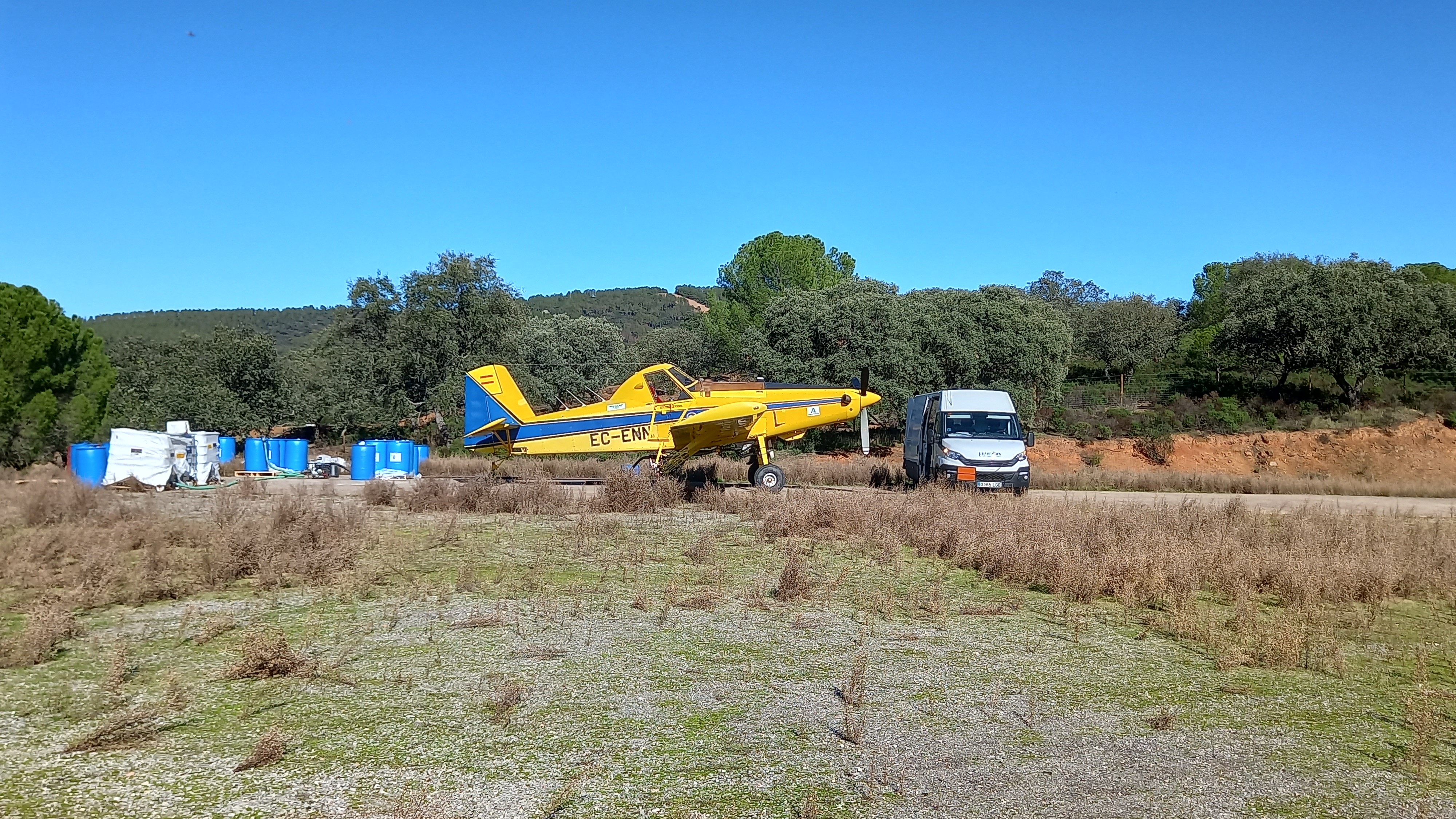 Una de las aeronaves que ha participado en la campaña. 