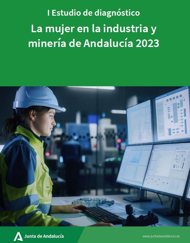 Portada del I Estudio Diagnóstico. Mujer en la Industria y la Minería de Andalucia 2023