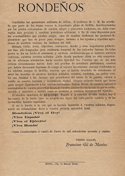 El batallón de cazadores de Segorbe nº 12 de Sevilla en la guerra de Marruecos (1893-1894)